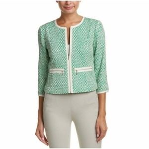 Cabi Green Clover Tweed Jacket